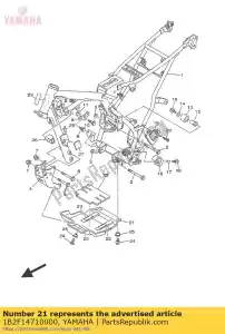 Yamaha 1B2F14710000 beschermer, motor - Onderkant