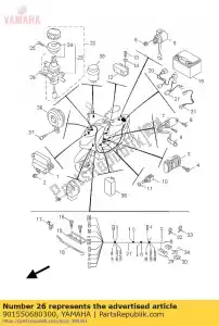 yamaha 901550680300 screw, flat fillis - Bottom side