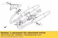 18231402730, Honda, congiunto, ex. tubo honda ca cb 125 1988 1995 1996, Nuovo
