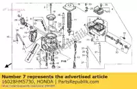 16028HM5730, Honda, jeu de vis honda cbf trx 250 350 400 450 500 2000 2001 2002 2003 2004 2005 2006, Nouveau