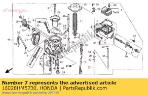 honda 16028HM5730 screw set - Bottom side