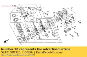 honda 52471GBFJ20 plaat, kussen aansluiten - Onderkant