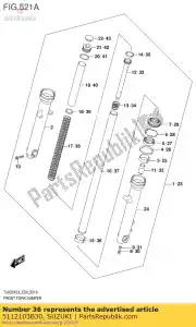 suzuki 5112103B30 buisson, toboggan - La partie au fond