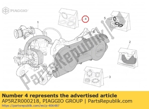 aprilia AP5RZR000218 kit de sello de aceite del motor - Lado inferior