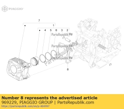 Aprilia 969229, Joint d'embase de cylindre 0,4, OEM: Aprilia 969229