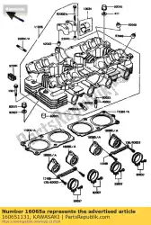 Qui puoi ordinare supporto-carburatore zx1100-a2 da Kawasaki , con numero parte 160651131: