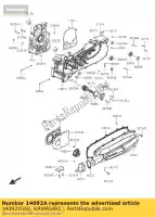 14092Y060, Kawasaki, deksel, element sc125agf kawasaki j 125 2016, Nieuw