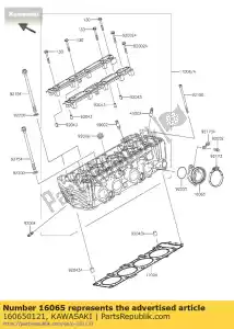 Kawasaki 160650121 holder-carburetor - Bottom side