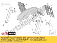 AP8156136, Piaggio Group, beschermhoes voor mouwen aprilia  mx rx rx sx 50 125 2003 2004 2005 2006 2008 2009 2010, Nieuw