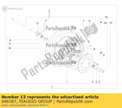 noot van Piaggio Group, met onderdeel nummer 646587, bestel je hier online:
