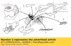 Honda 87132MAY620ZC pasek, l. kaptur górny (## - Dół