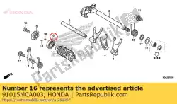 Aqui você pode pedir o rolamento, esfera radial, 6905 em Honda , com o número da peça 91015MCA003: