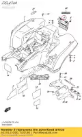 6325131G00, Suzuki, cubierta trasera suzuki lt a700x kingquad 4x4 a450x limited a750x axi a450xz a500xpz a750xz a750xpz a500xz a750xpvzv a750xvz a500x a500xp lta500xp lta500x lta750xp lta750x 700 450 750 500 , Nuevo