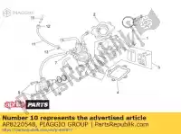 AP8220548, Piaggio Group, Respirador anticondensado aprilia area scarabeo rally air ho sr sonic t eng minarelli 0 51 50 2, Novo