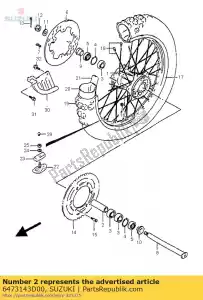 suzuki 6473143D00 spacer,rr hub b - Bottom side