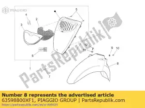 Piaggio Group 63598800XF1 altówka przedniego b?otnika - Dół