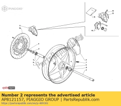 Aprilia AP8121157, Anteriore rh whe.ou.spacer, OEM: Aprilia AP8121157