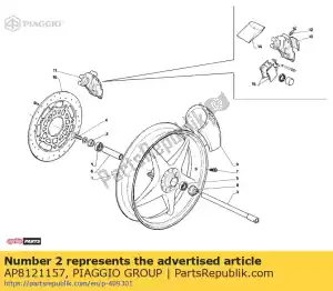 Piaggio Group AP8121157 voor rechts whe.ou.spacer - Onderkant