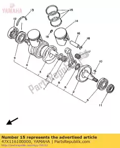 yamaha 47X116100000 zestaw pier?cieni t?okowych (std) - Dół