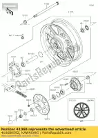 410680592, Kawasaki, As, rechts, 18x321.8 kawasaki vulcan special edition se en s ag bg vn b abs en650 cafe 650 , Nieuw