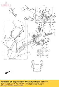 yamaha 90445086J300 hose (l320) - Bottom side