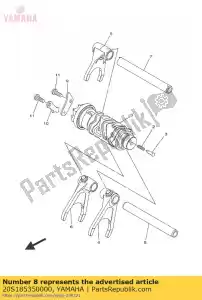 yamaha 20S185350000 bar, shift fork guide 2 - Bottom side