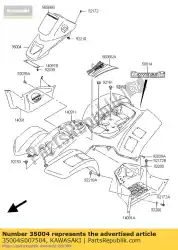 Here you can order the fender-front,black ksf50-a1 from Kawasaki, with part number 35004S007504: