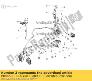 Piaggio Group B044590 rura hamulca przedniego hecu abs-clamp - Dół