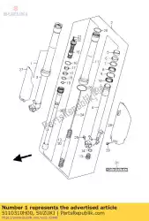 Ici, vous pouvez commander le amortisseur assy, ?? Fro auprès de Suzuki , avec le numéro de pièce 5110310H00: