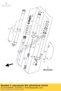 suzuki 5110310H00 amortisseur assy, ??fro - La partie au fond