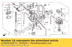Aquí puede pedir tornillo de Honda , con el número de pieza 16080KSK672:
