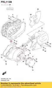 suzuki 1148348G00 gasket,magneto - Bottom side