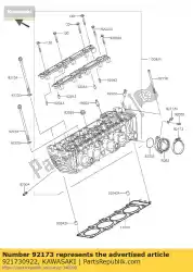 Here you can order the clamp,62mm from Kawasaki, with part number 921730922: