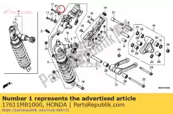 Aquí puede pedir cojín, depósito de combustible fr. De Honda , con el número de pieza 17611MB1000: