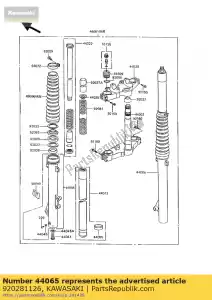 Kawasaki 920281126 bushing,fork pipe - Bottom side