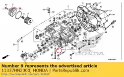 Here you can order the valve, relief from Honda, with part number 11337HN2000: