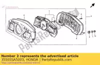 35505SA5003, Honda, conector hembra, bombilla (14v 1.4w) (ns) (base: negro) honda cbr fes vtr vtx 125 1000 1100 1800 2001 2002 2003 2004 2005 2006 2007 2008, Nuevo