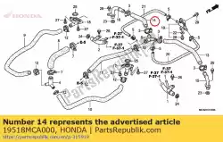 Qui puoi ordinare tubo c, bypass da Honda , con numero parte 19518MCA000: