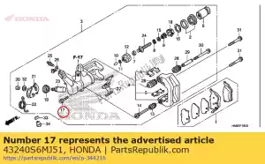 Honda 43240S6MJ51 bolt, flange, 8x26 - Bottom side