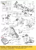 110572907, Kawasaki, 01 suporte, conector de troca rápida kawasaki zx1002 ninja 1000sx 1000 , Novo