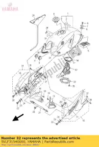 yamaha 5VLF31540000 plug, binnenband - Onderkant