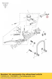 triumph T3050141 bullone, h / hd, m10x1,25x16 - Il fondo