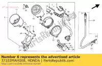 37103MAH008, Honda, monteer rubber honda vt shadow ace c2 c vt1100c2 1100 , Nieuw