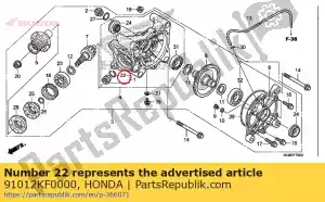 honda 91012KF0000 clip, needle thrust bearing, 12mm - Bottom side