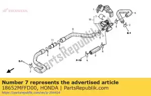 Honda 18652MFFD00 tubo b, injeção de ar con - Lado inferior