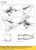 560520886, Kawasaki, mark,shroud,kawasaki kx250t7f kawasaki klx kx 250 450 2007 2008 2009, New