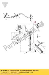 hoofdremcilinder achter van Triumph, met onderdeel nummer T2024072, bestel je hier online: