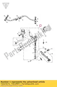 triumph T2024072 hoofdremcilinder achter - Onderkant