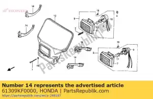 Honda 61309KF0000 band, headlight case - Bottom side