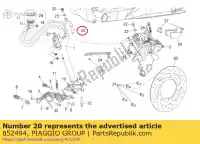 852494, Piaggio Group, Rear brake hose aprilia shiver zd4rab00, zd4rad00 zd4rag00 750 2007 2008 2009 2011 2012 2013 2015 2016, Nieuw